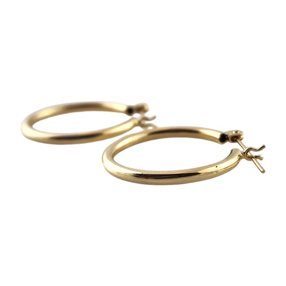 14 Karat Yellow Gold Circle Hoop Earrings #18504 - Picture 3 of 8